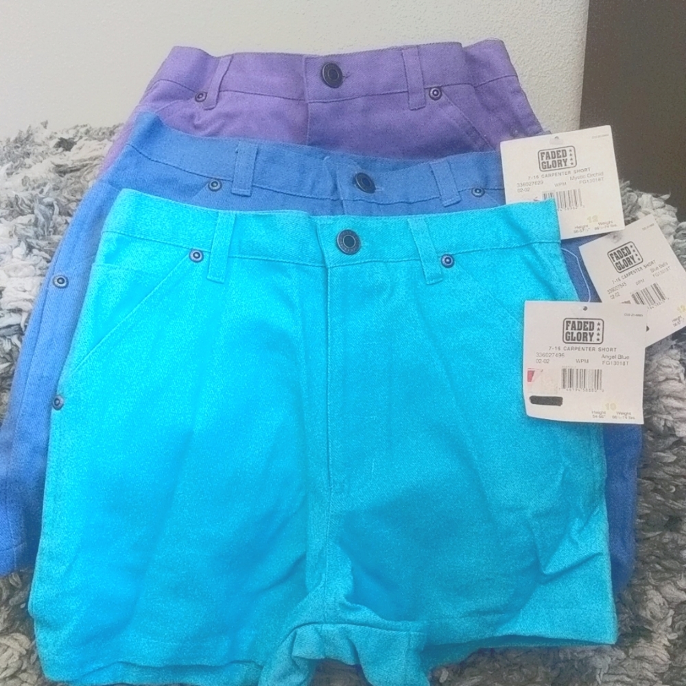 NWT 3 Vintage Glory Girls Club Shorts